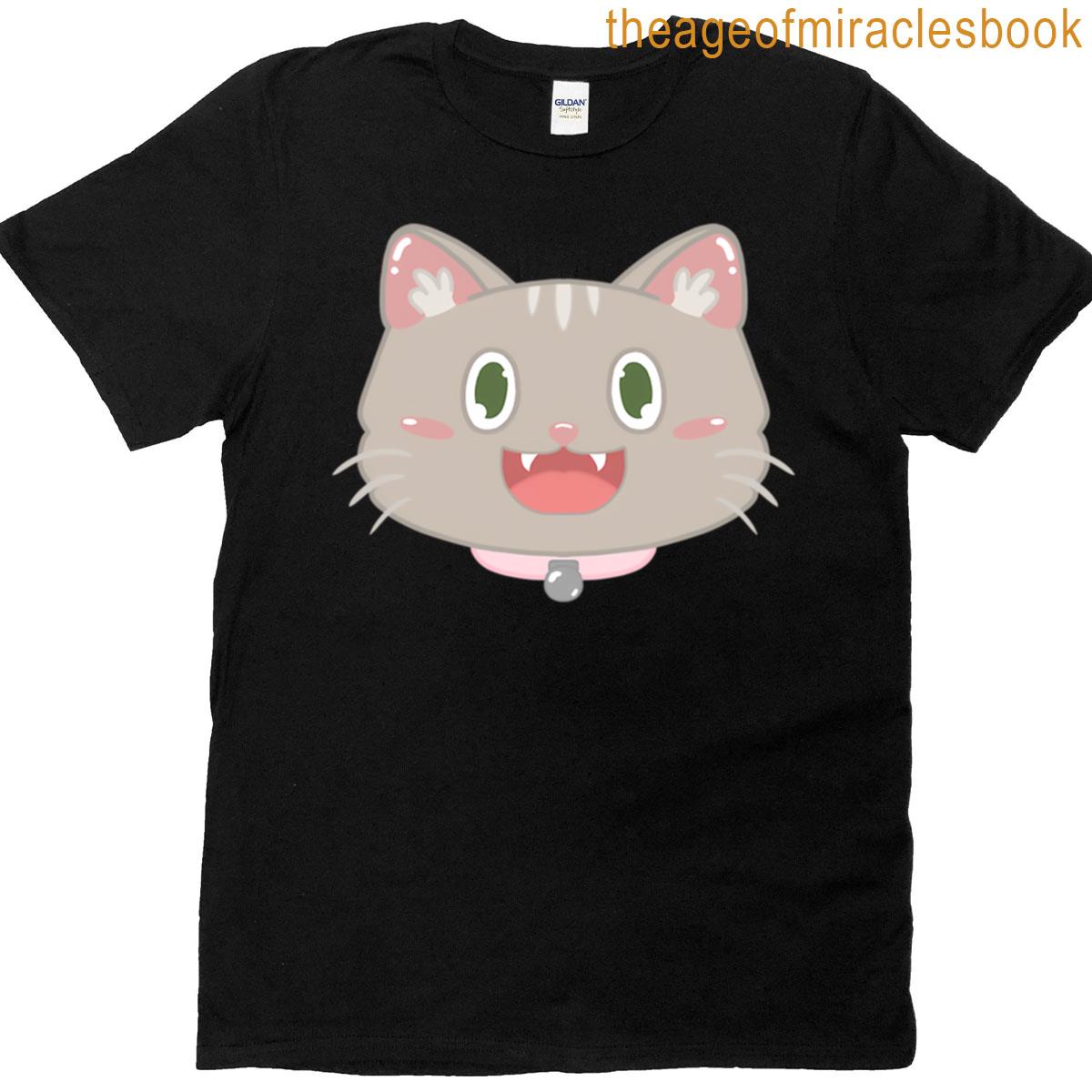 Gray Cute Cat T-shirt