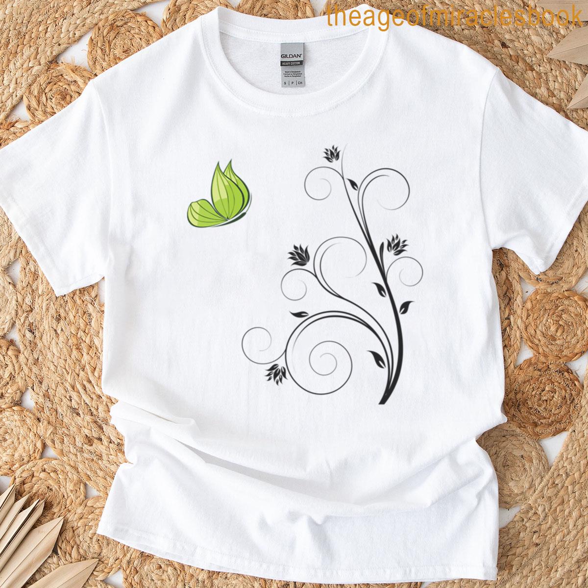 Green Butterfly Elegance T-shirt