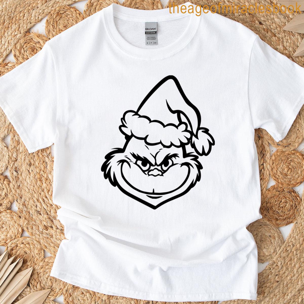 Grinch Face Christmas T-shirt
