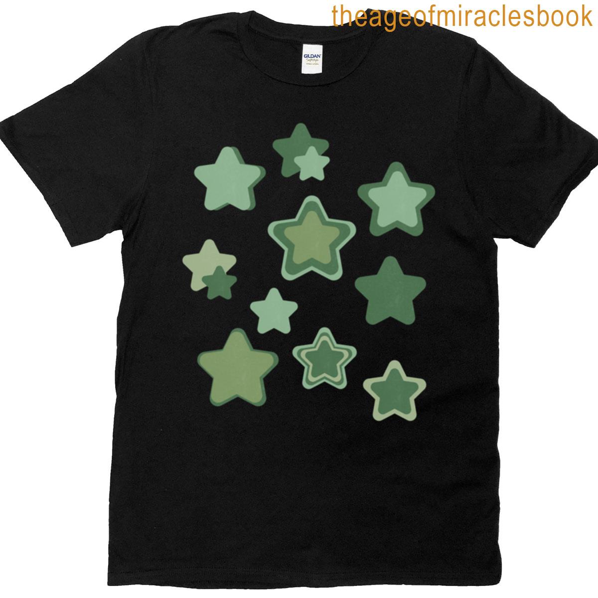 Minimalist Green Star Designs T-shirt