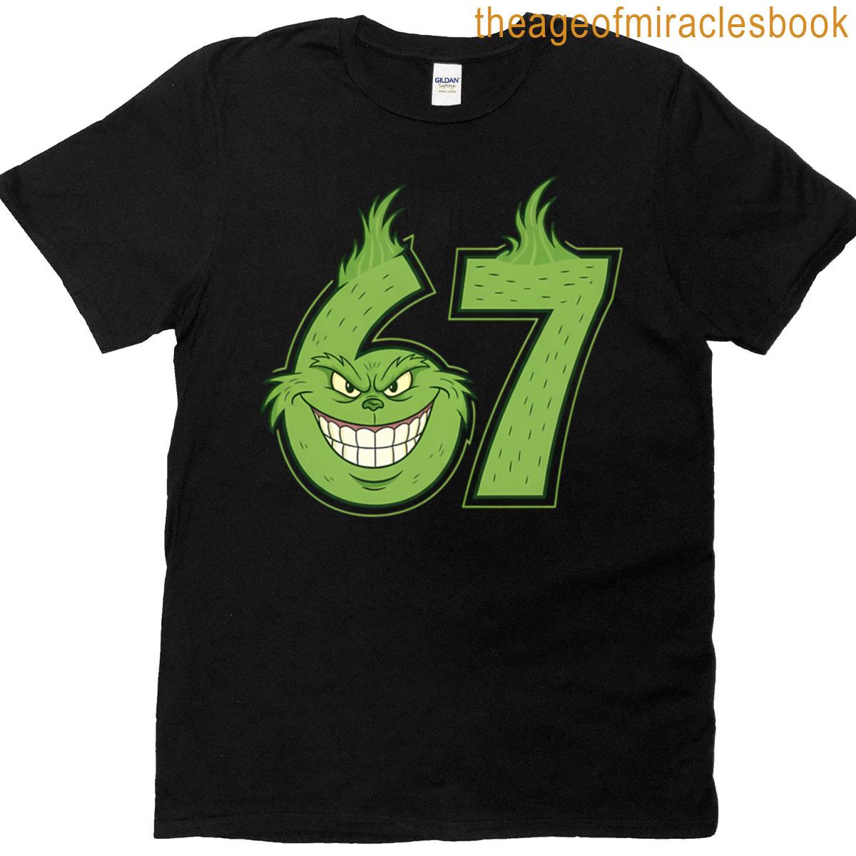 Mischievous Green Holiday 67 Design Oversized T-shirt