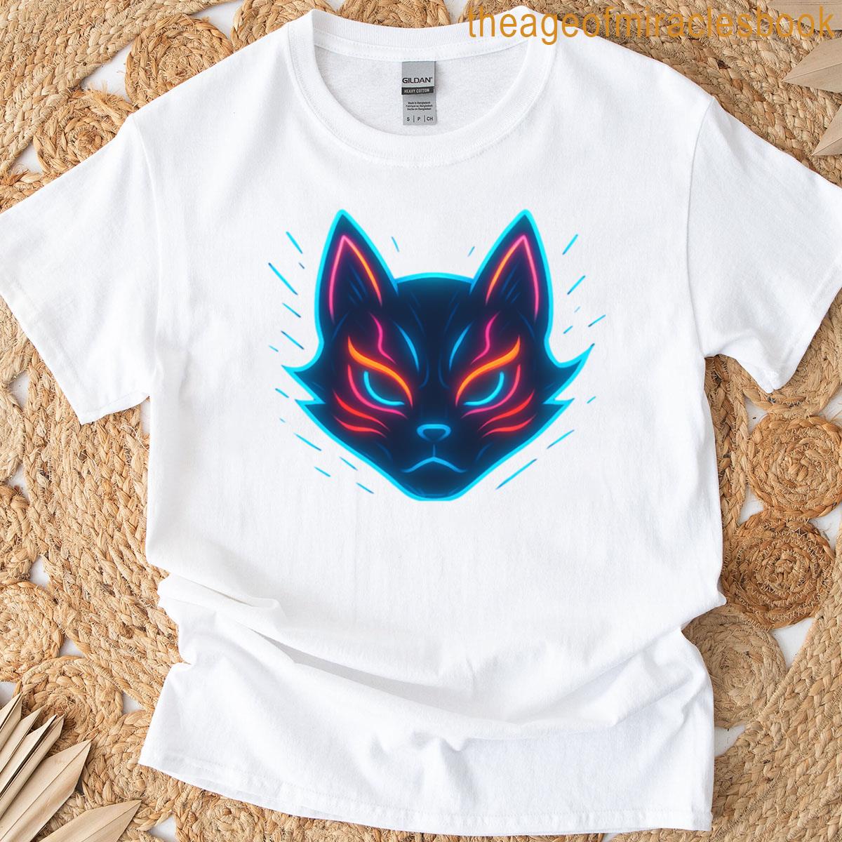Neon Cat Mask T-shirt