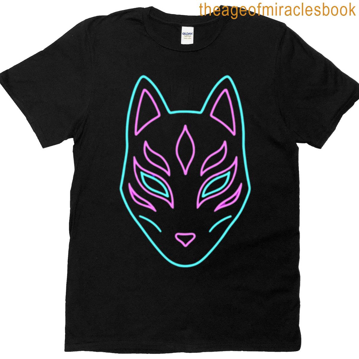 Neon Fox Mask T-shirt
