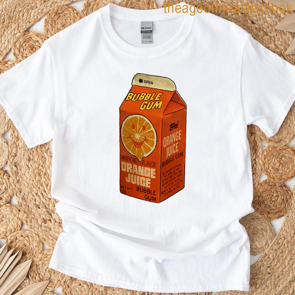 Orange Juice Bubble Gum Sticker T-shirt