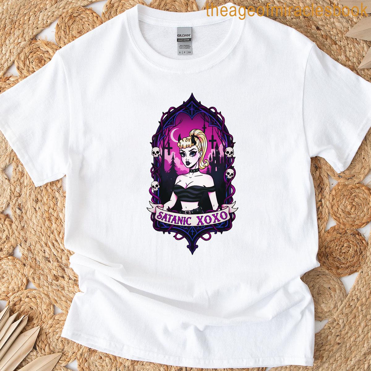 Satanic Xoxo Goth Pin-up T-shirt