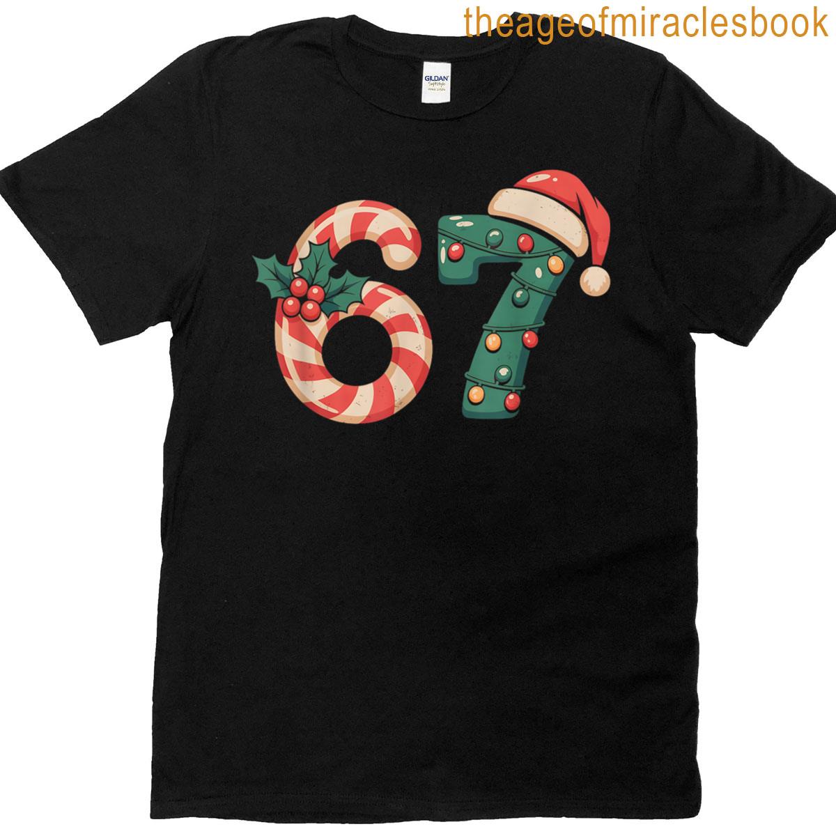 Six Seven 67 Meme Christmas T-shirt