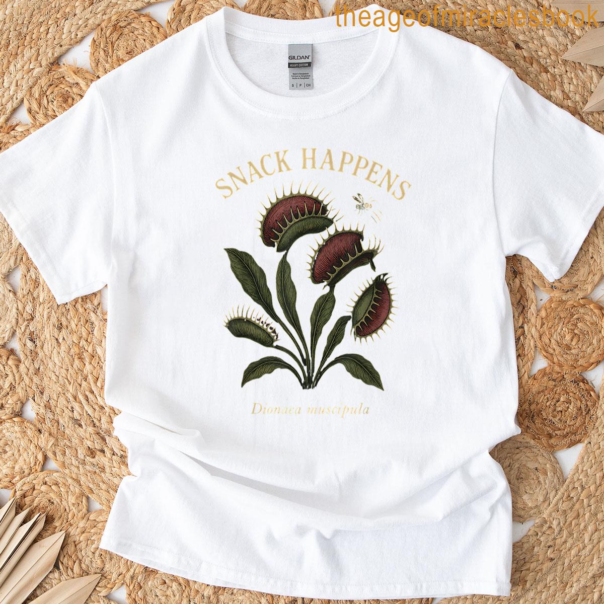 Snack Happens Venus Flytrap Insectivore Design T-shirt