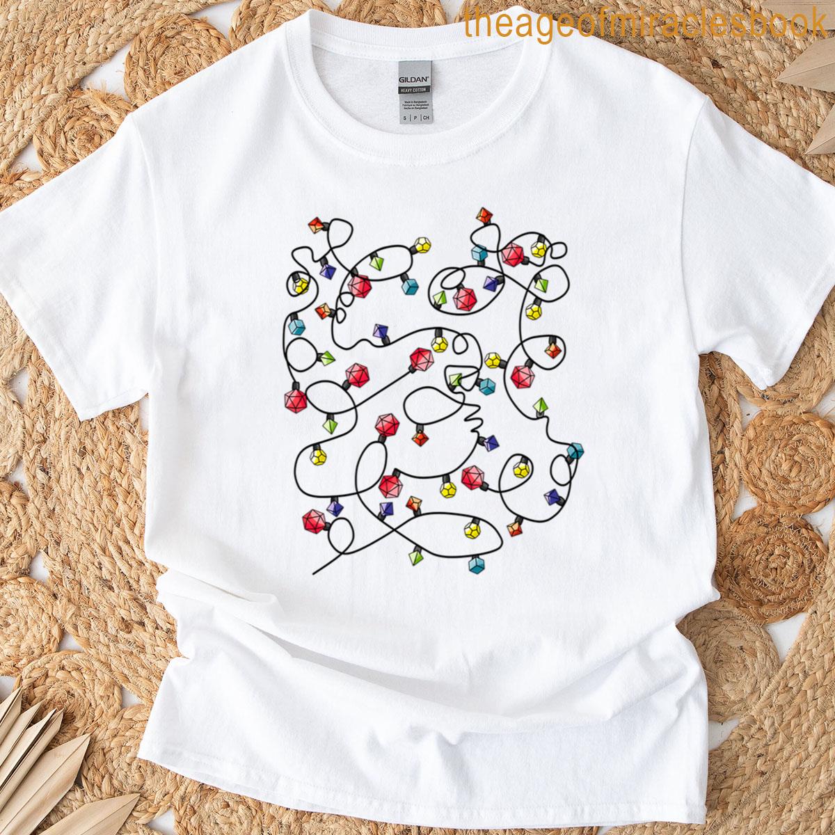 Stringed Christmas Dice Lights T-shirt