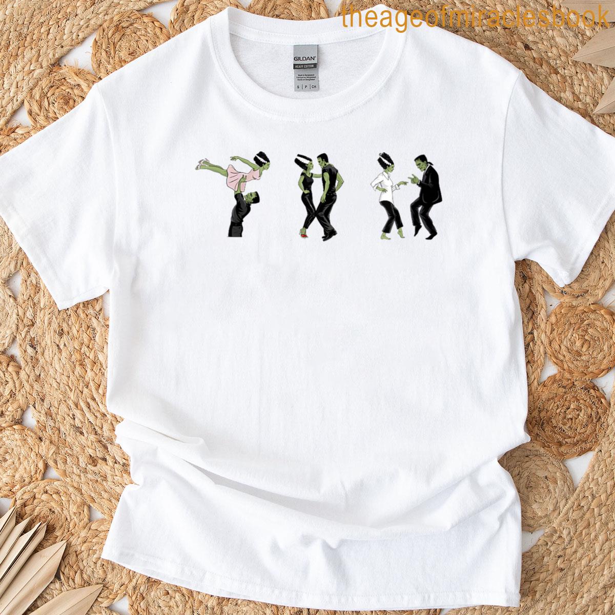 Womens Frankenstein Bride Dancing – Retro Romance T-shirt