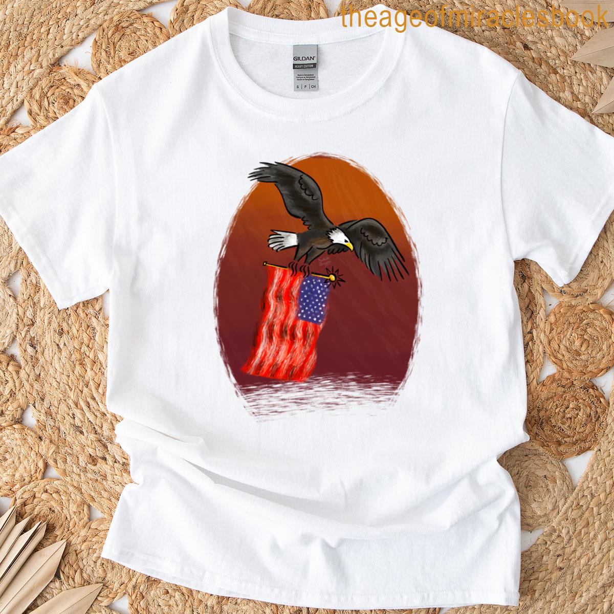 American Eagle Flag Print T-shirt