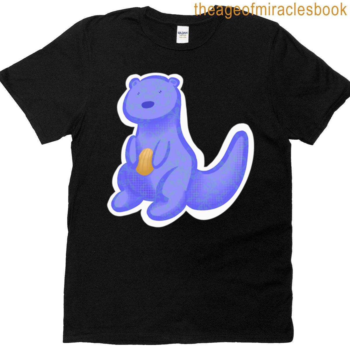 Blue Otter With Its Favorite Shell T-shirt