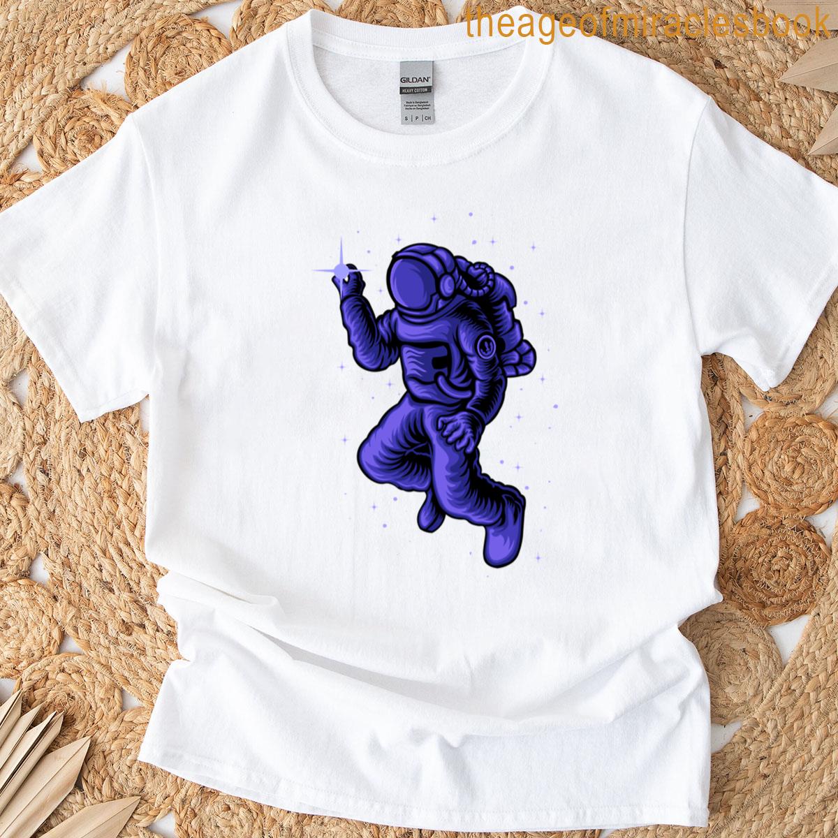 Cheerful And Fun Dark Astronaut T-shirt