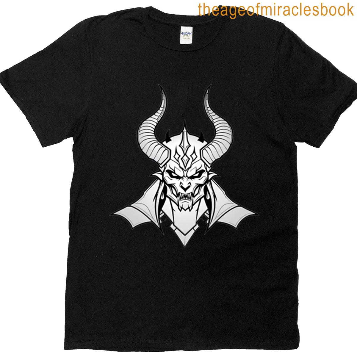 Demon Skull Line Art T-shirt