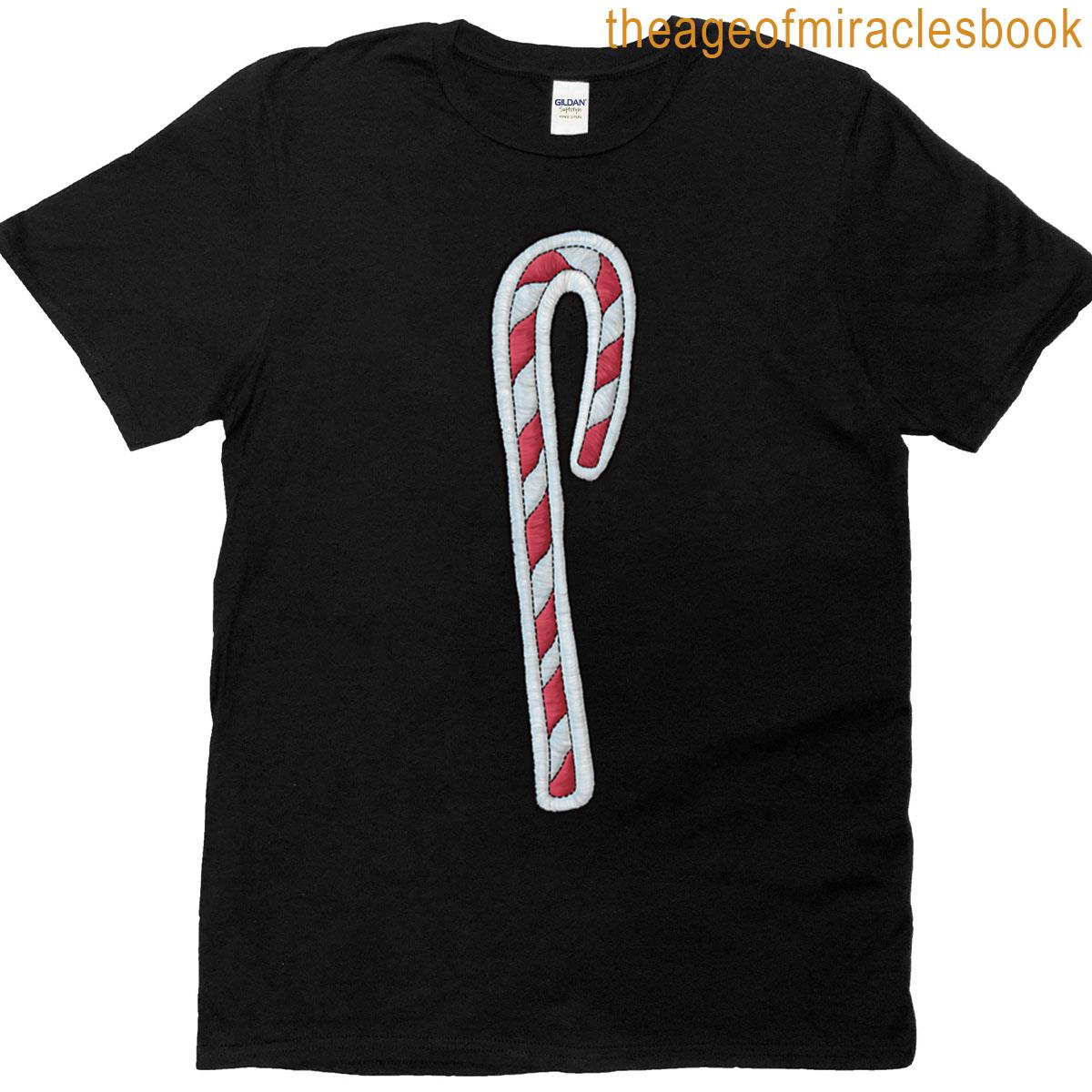 Embroidery-style Candy Cane T-shirt