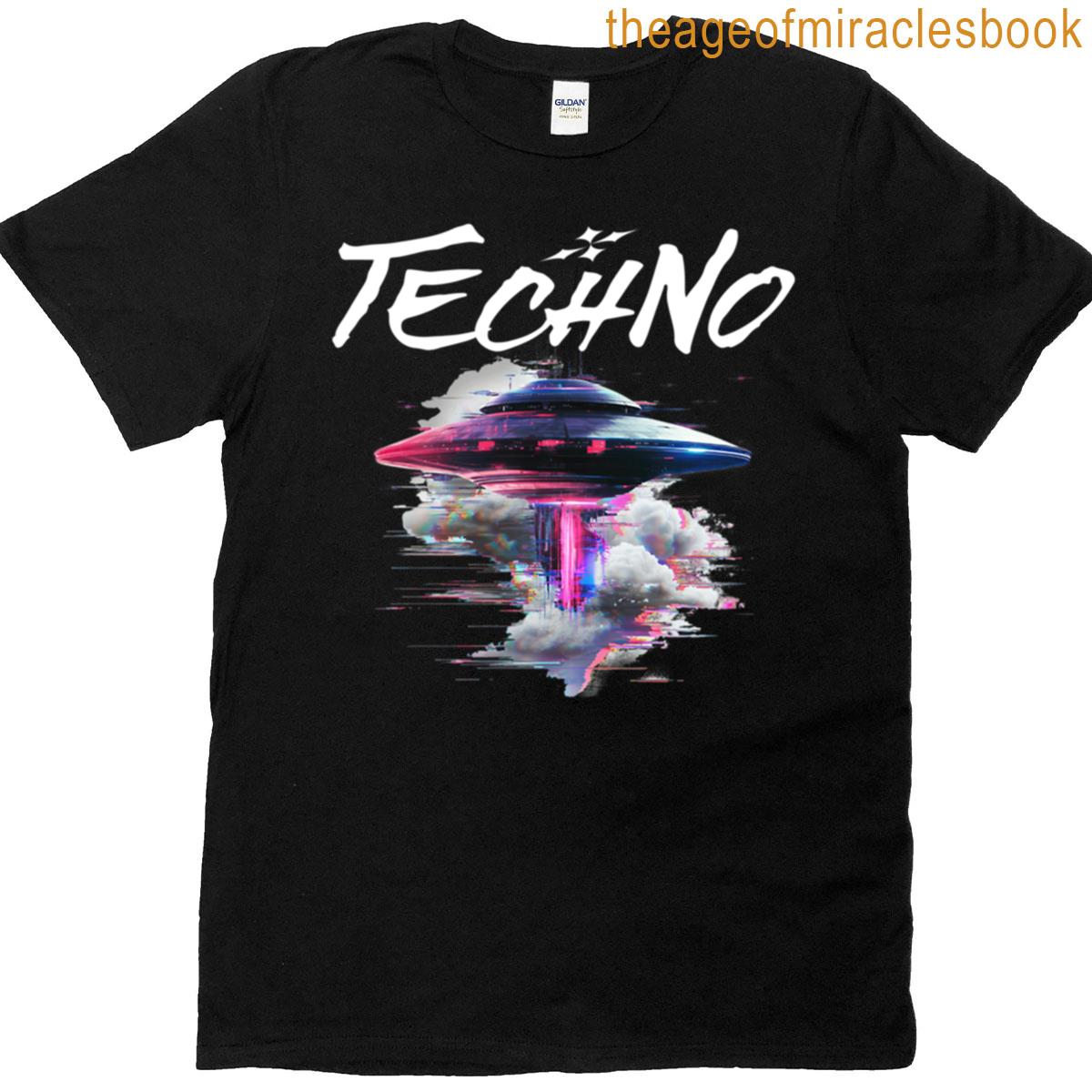 Techno – Ufo Glitch White T-shirt