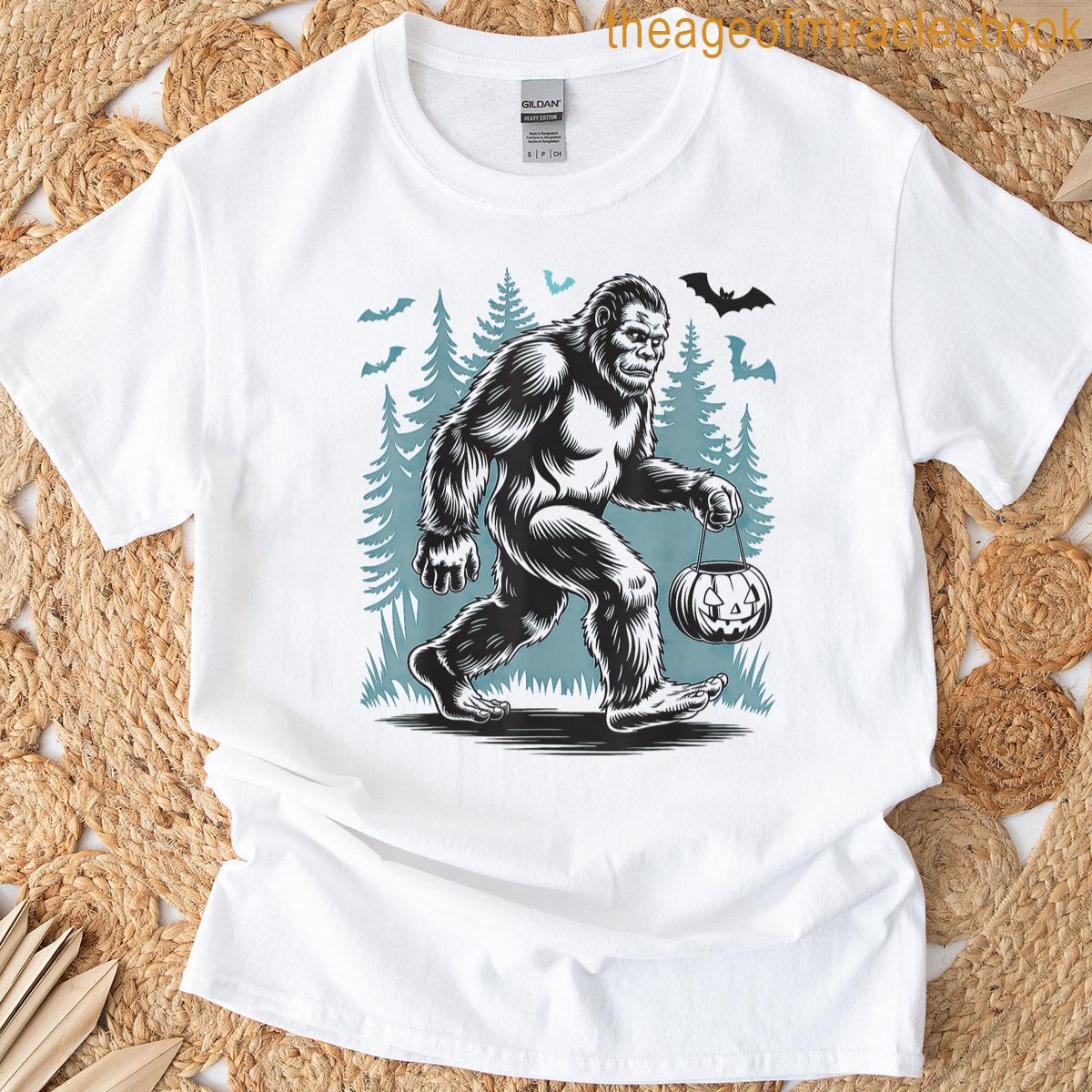 Halloween Bigfoot Pumpkin T-shirt