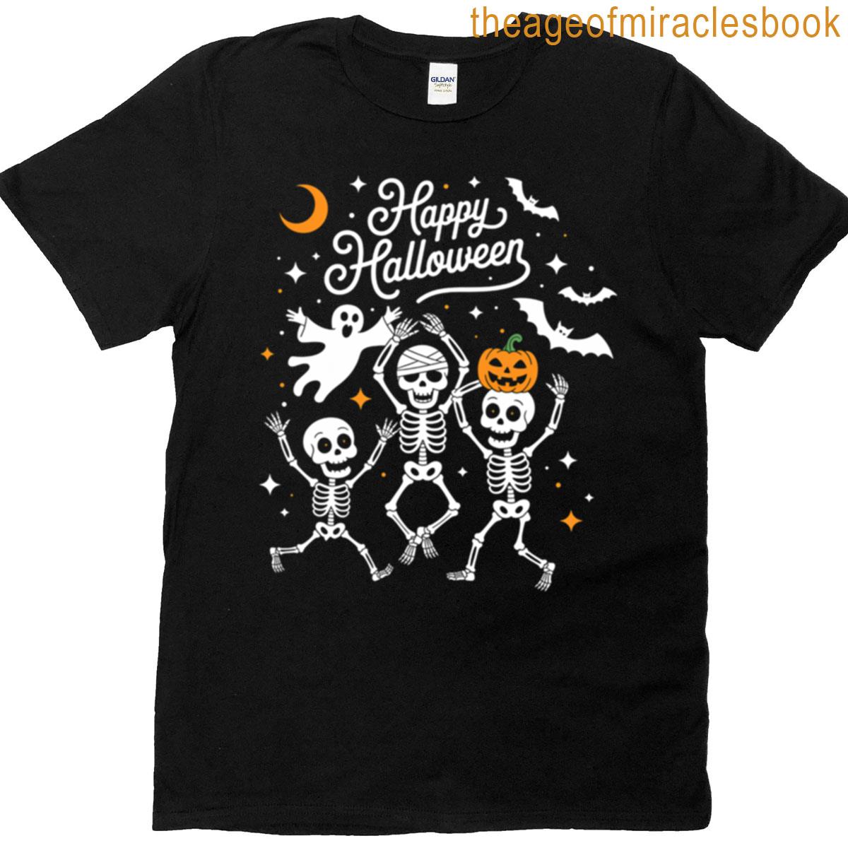 Skeletons Happy Halloween T-shirt