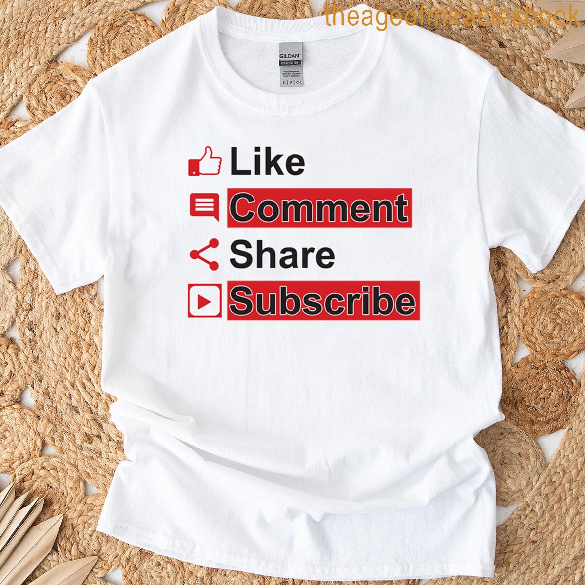 Vlogger Like Comment Share Subscribe Vlog T-shirt