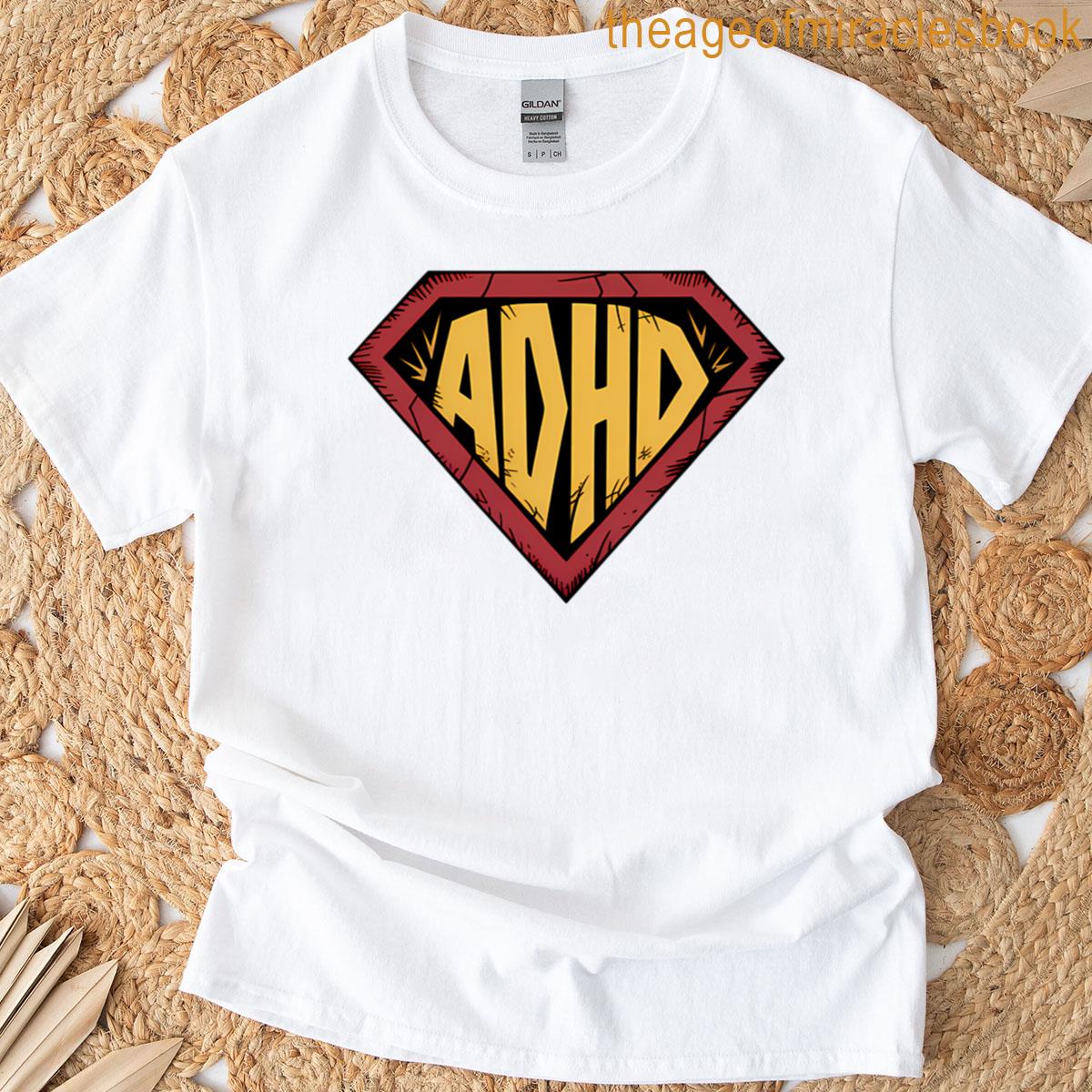 Adhd Superpower Comic Emblem T-shirt