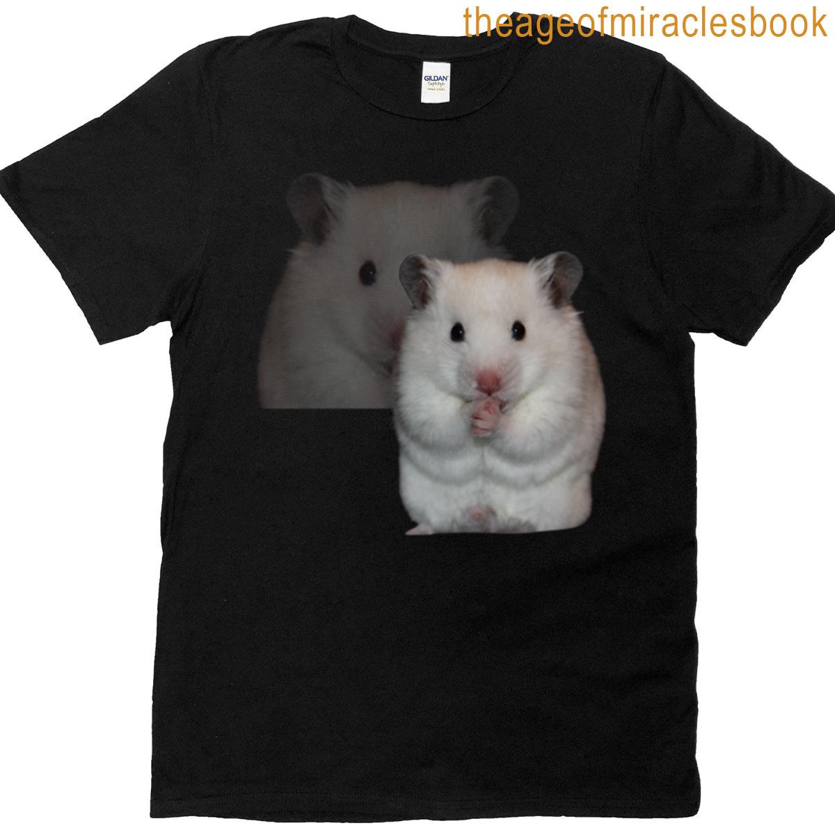 Anxious Hamster Funny Cute Animal Expression Oversized T-shirt