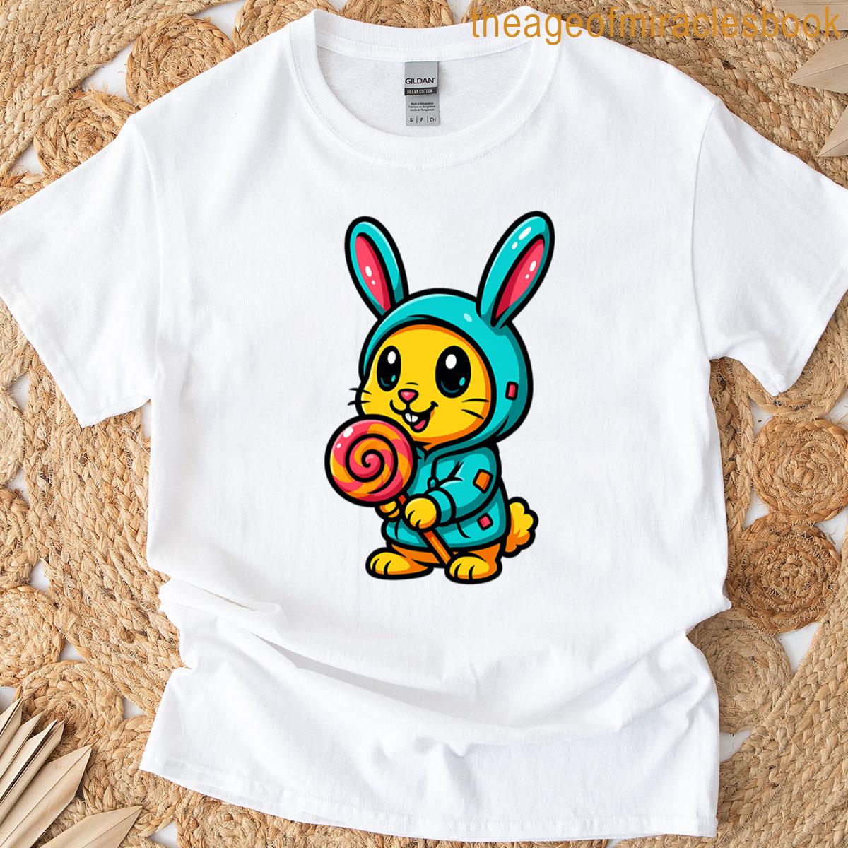 Cute Bunny With Lollipop Oversized T-shirt