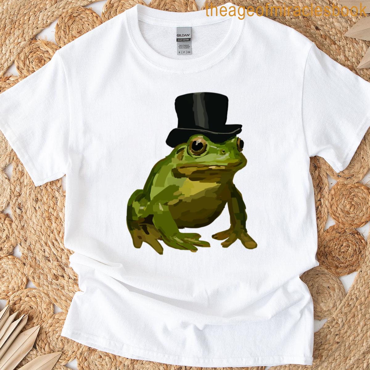 Gentleman Frog In A Top Hat Oversized T-shirt