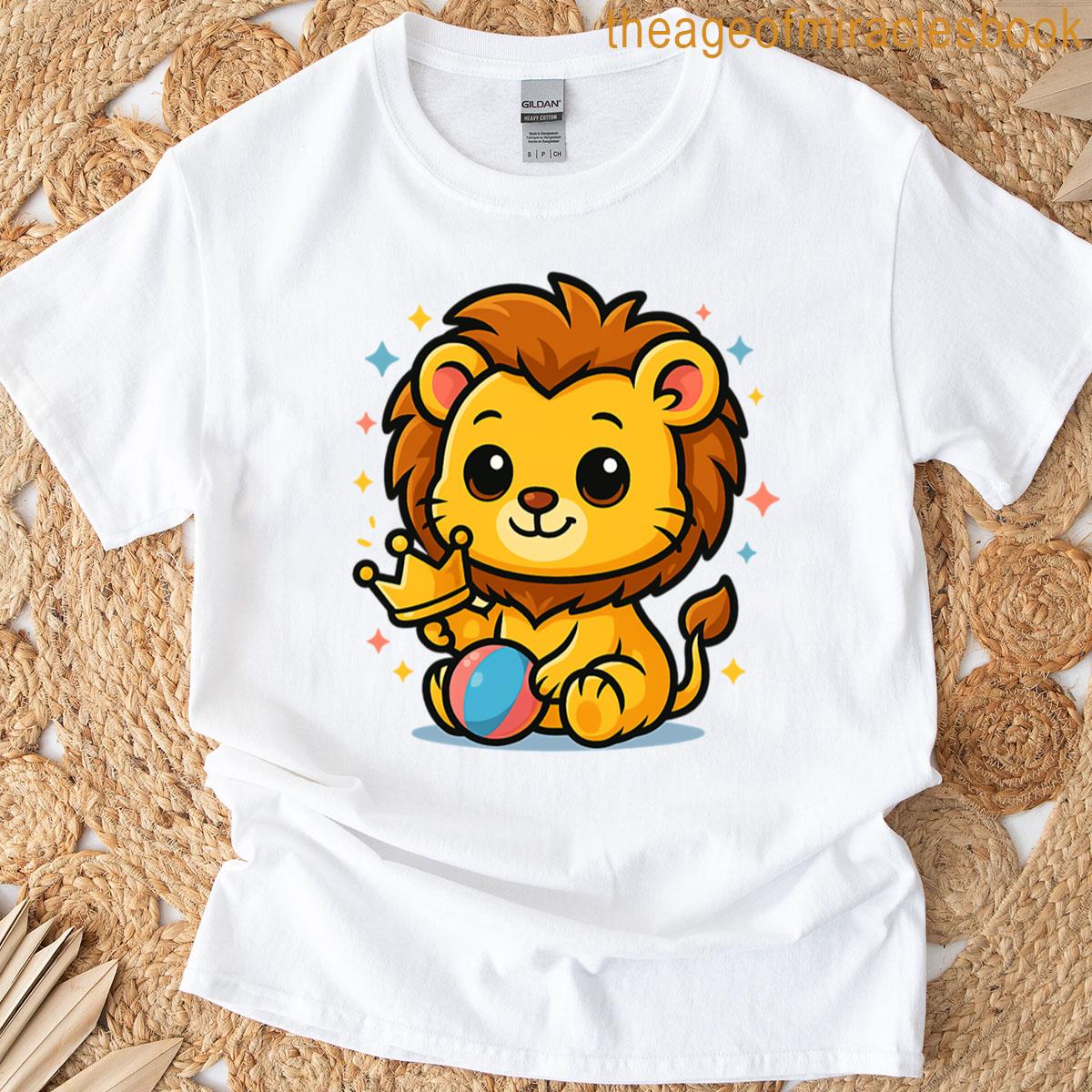 Kawaii Lion With Crown T-shirt