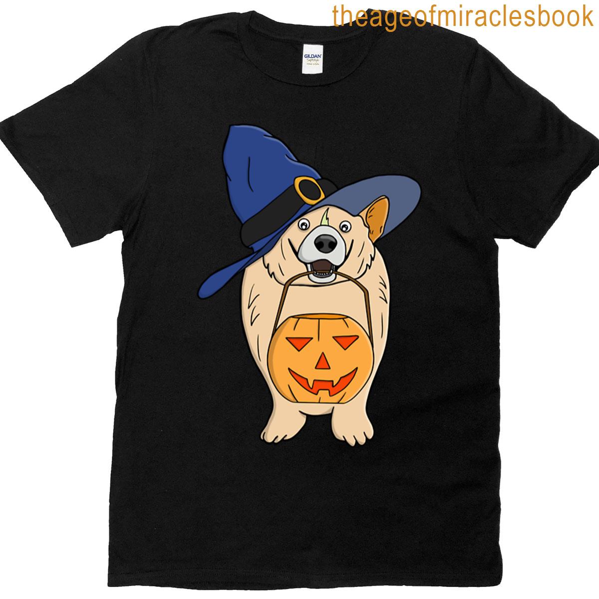 Pumpkin Witch Dog T-shirt