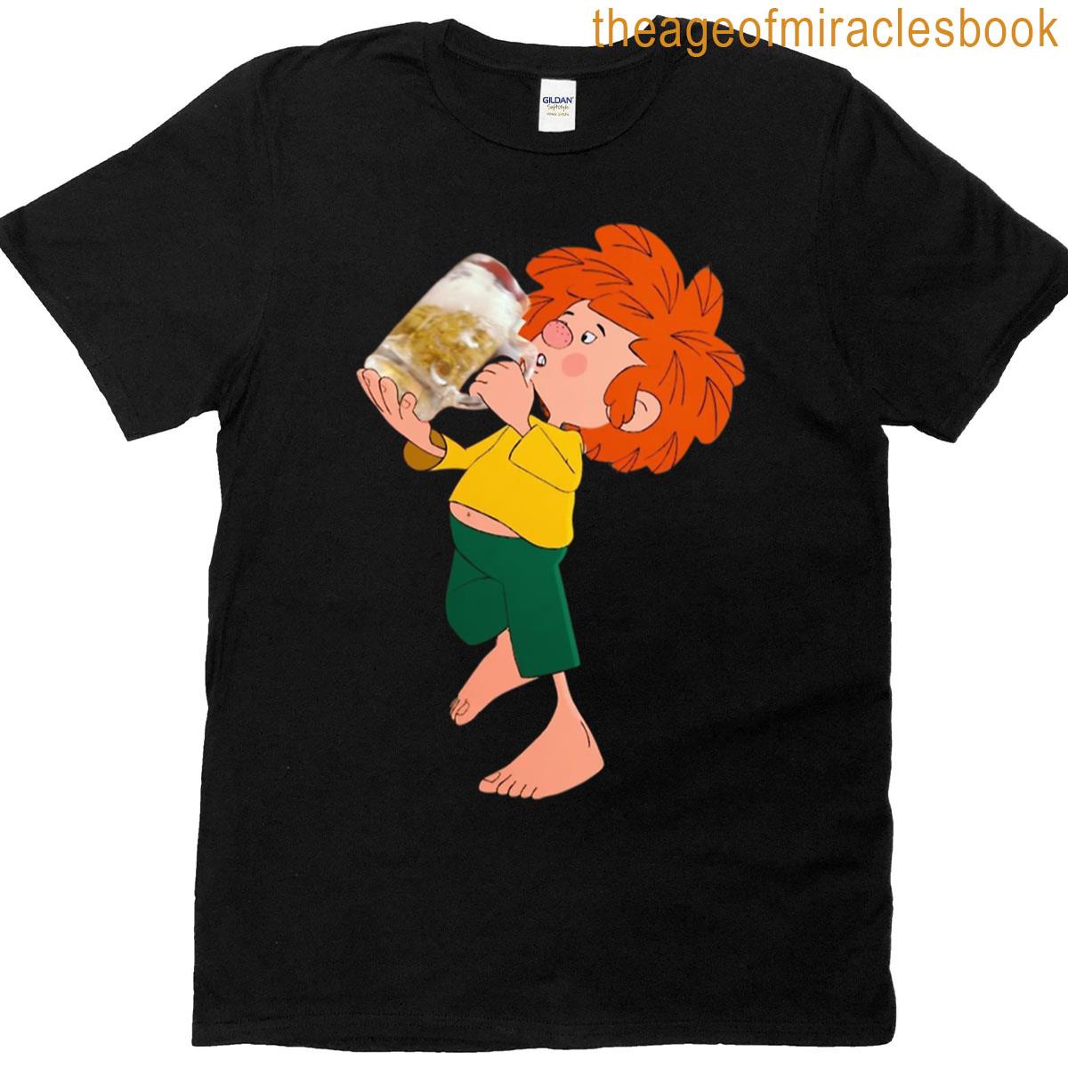 Pumuckl Drinks Beer T-shirt