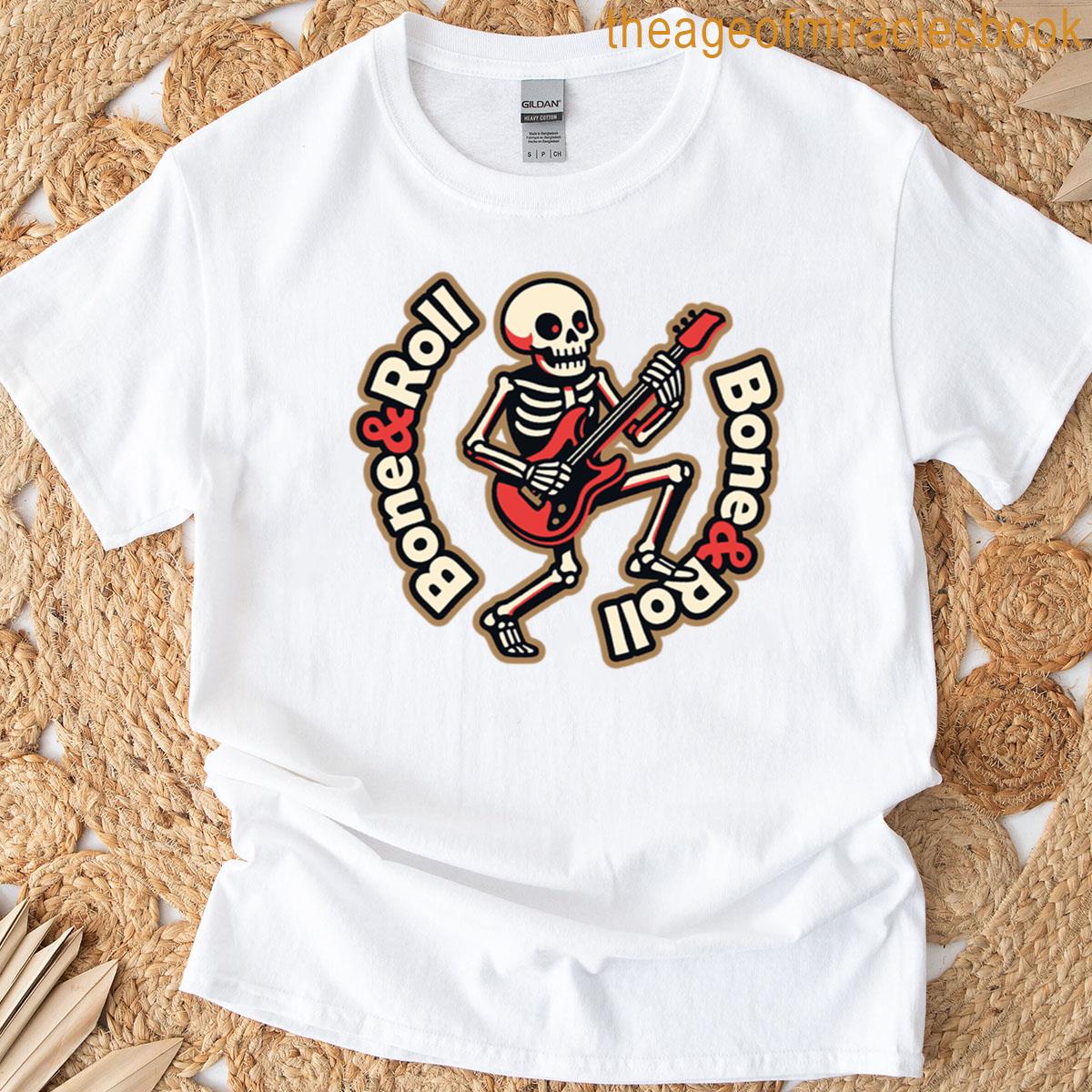 Skeleton Guitarist Bone Roll Oversized T-shirt