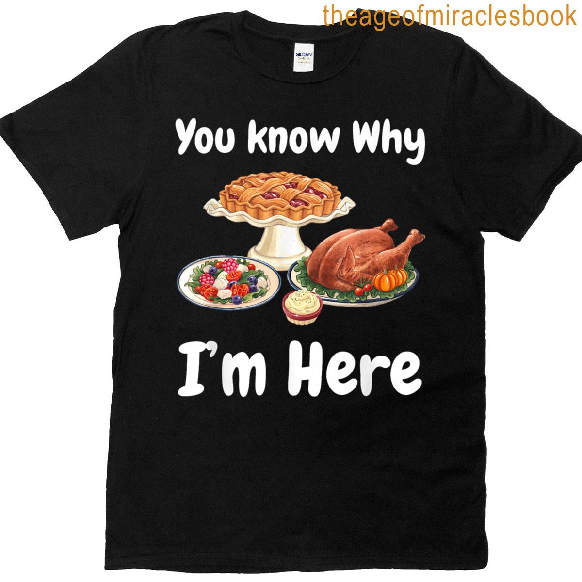 You Know Why Im Here Thanksgiving Feast T-shirt