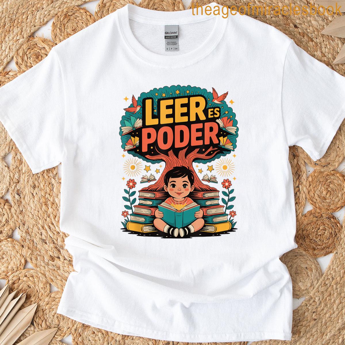 Books Bring Power Leer Es Poder Hispanic Pride Reading T-shirt