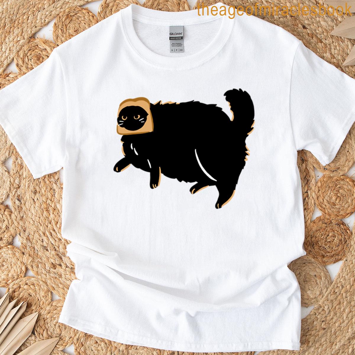 Cat Bread Meme Doodle Funny Cat Design T-shirt