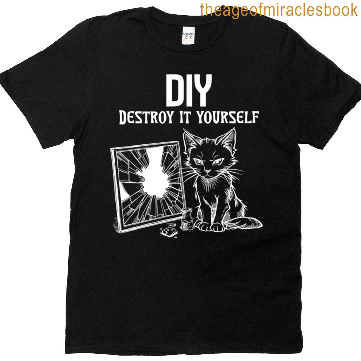 Cat Diy Destroy It Yourself Oversized T-shirt