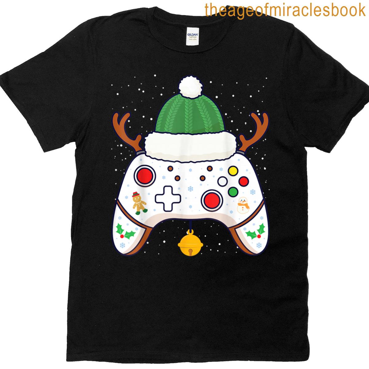 Christmas Gamer Video Game Controller Gamepad T-shirt