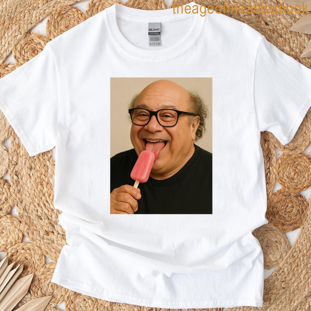 Danny Devito Licking Popsicle Funny Prank Meme Gift Weird T-shirt