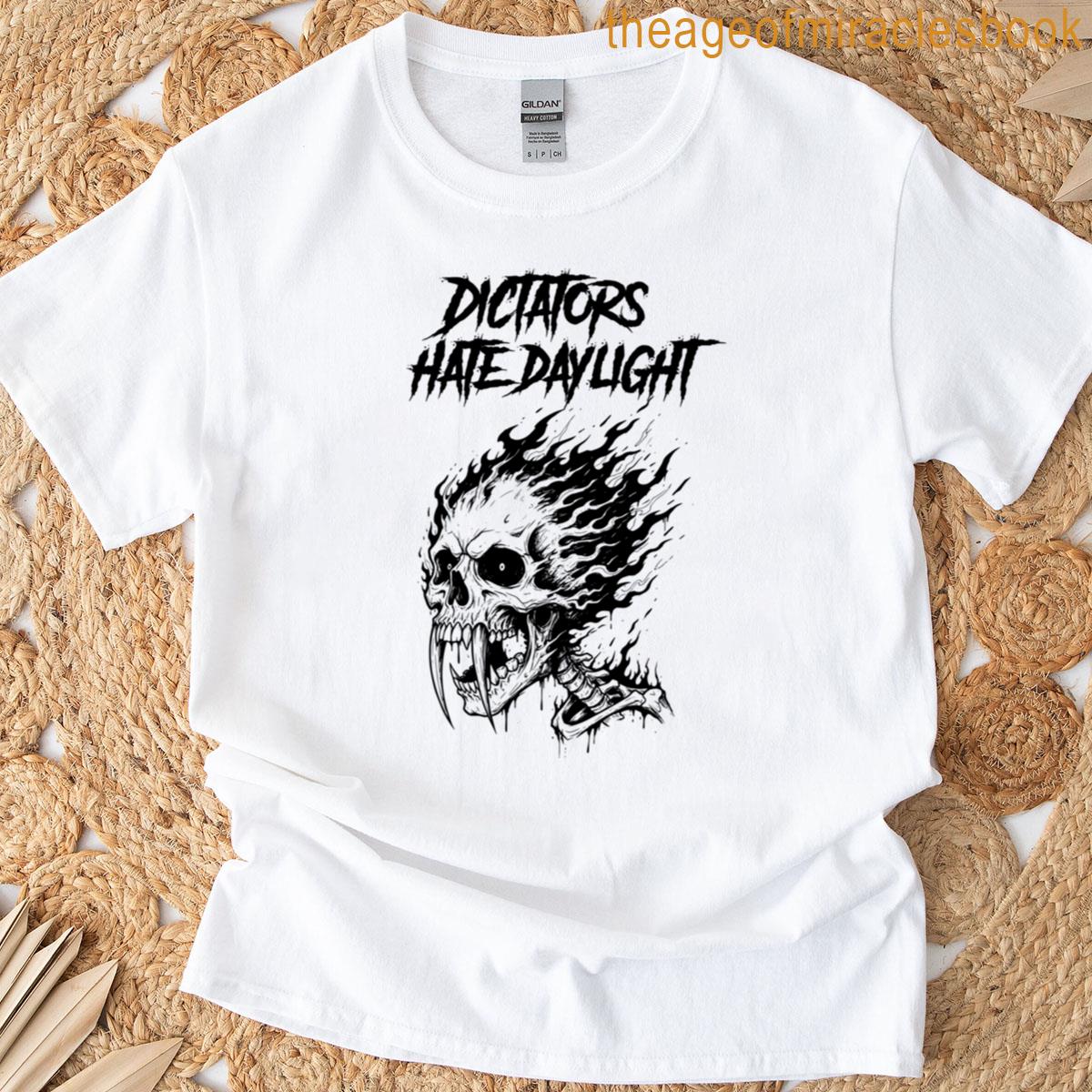 Dictators Hate Daylight Grindcore Vampire Skull T-shirt