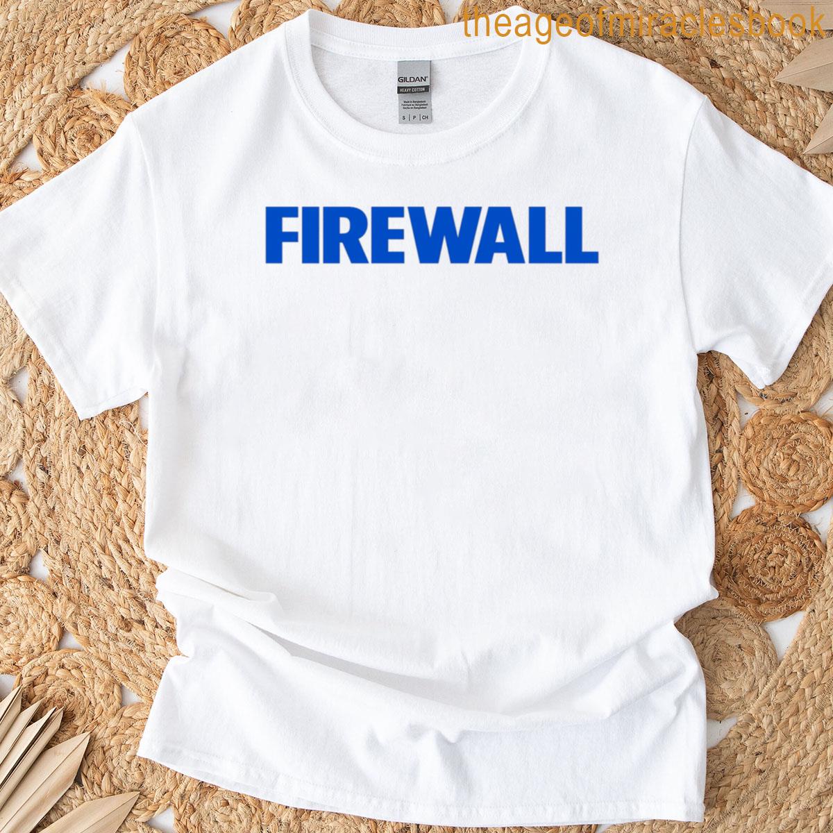 Firewall 2026 Blue Bold Statement Tee Oversized T-shirt