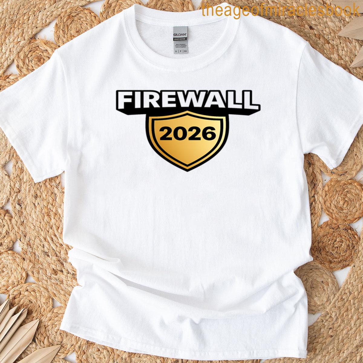 Firewall 2026 Gold Bold Statement Tee Oversized T-shirt