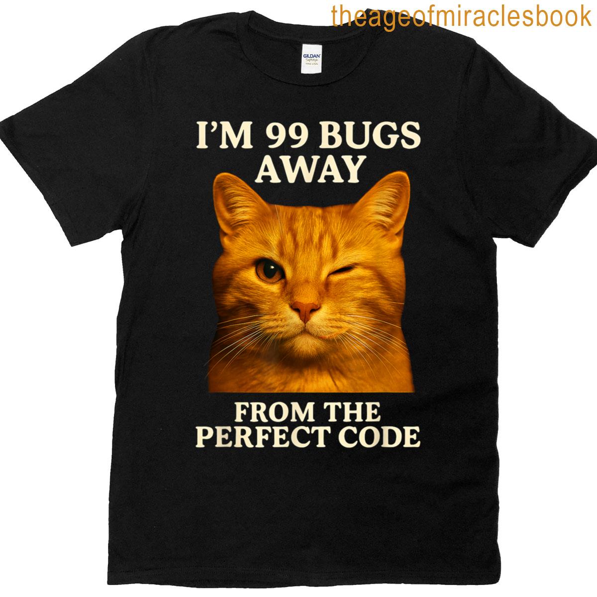 Funny Programmer Design Men Women Coding Code Humor Cat T-shirt