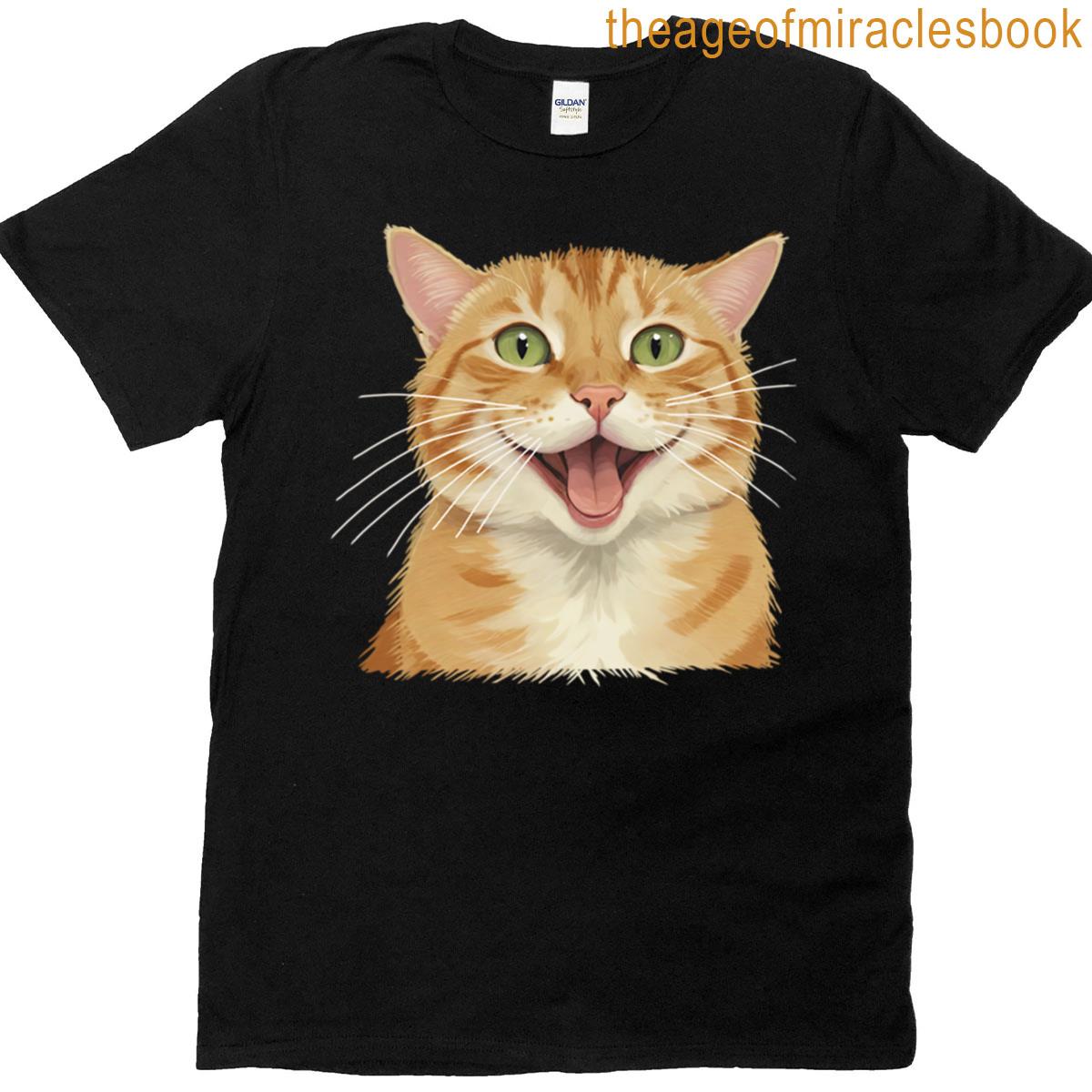 Happy Smiling Ginger Cat Meme T-shirt