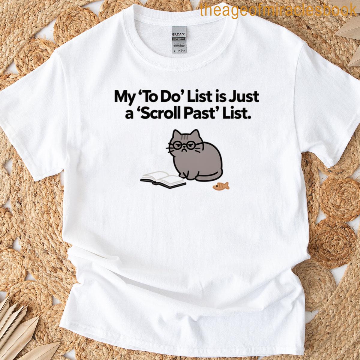 My To Do List Is Just A Scroll Past List – Grumpy Cat Oversized T-shirt