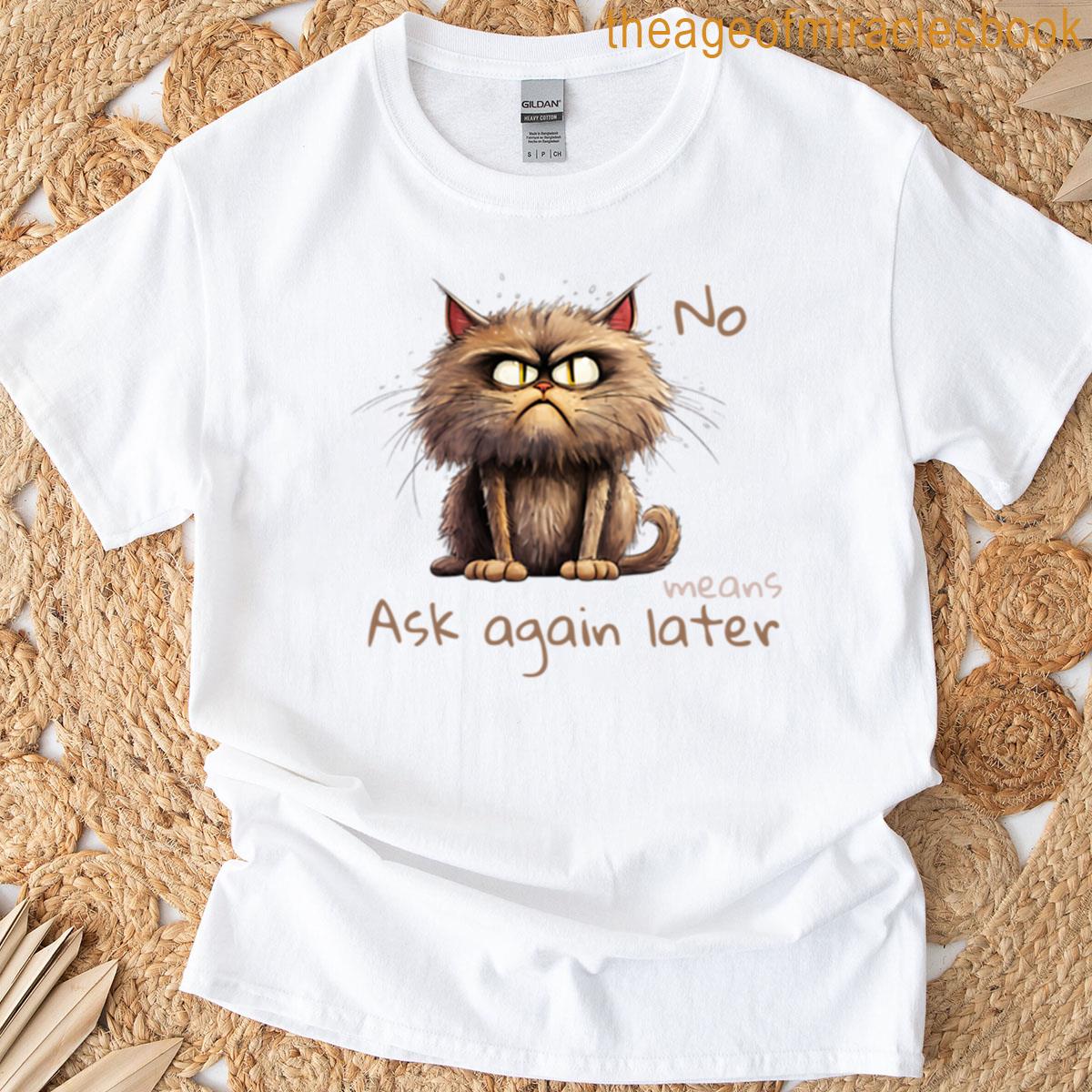 No Means Ask Again Later T-shirt