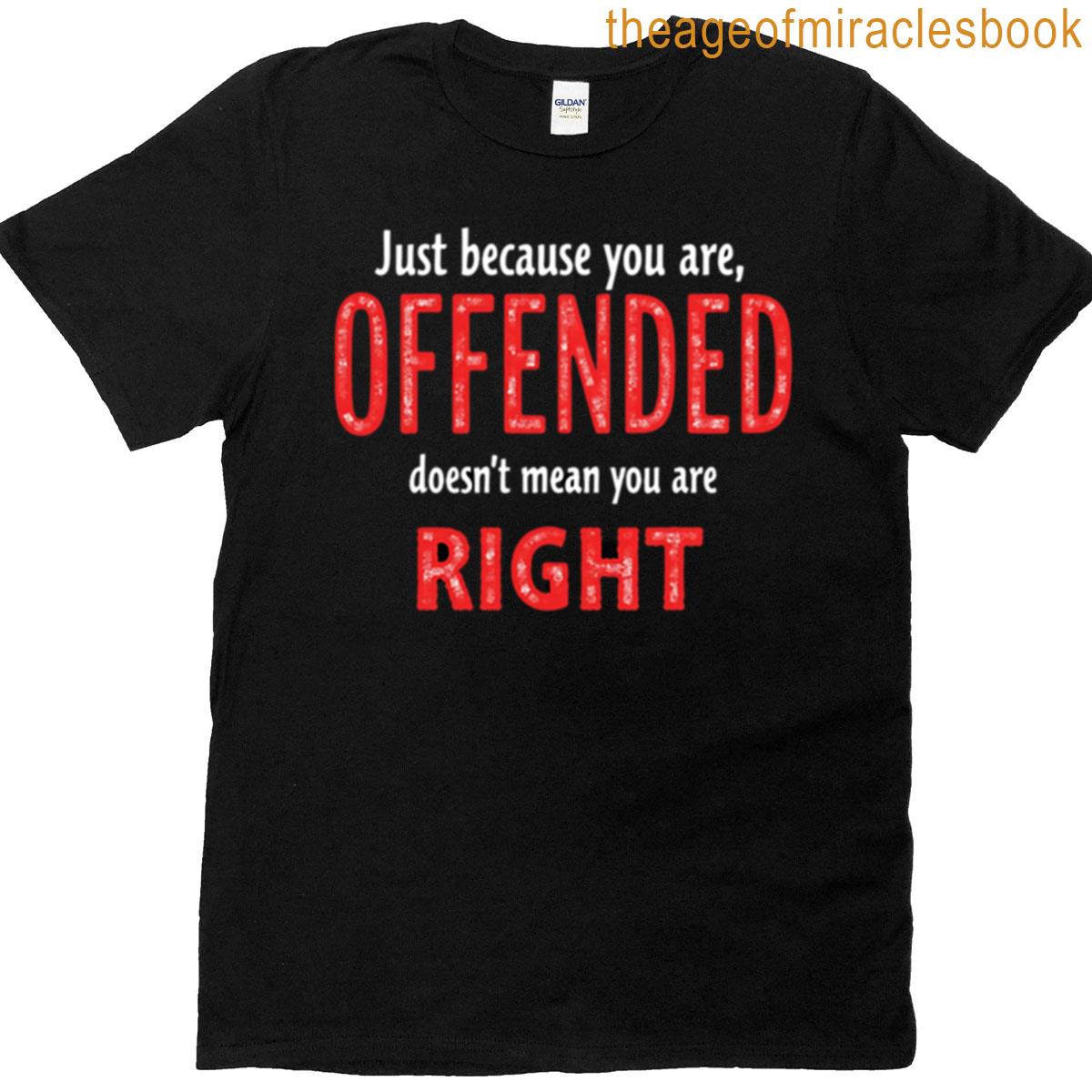 Offended Doesnt Mean Youre Right Oversized T-shirt