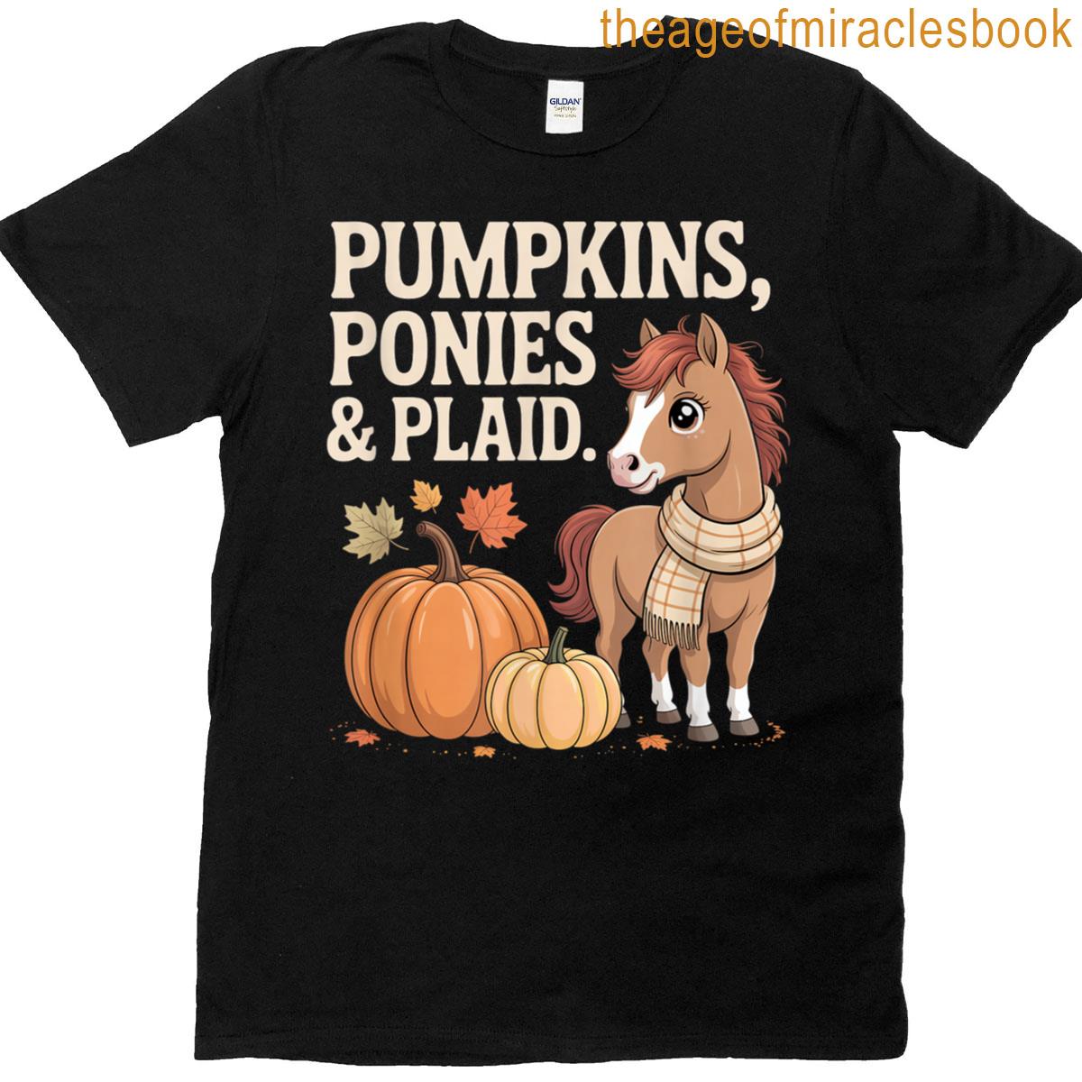 Pumpkins Ponies Plaid T-shirt