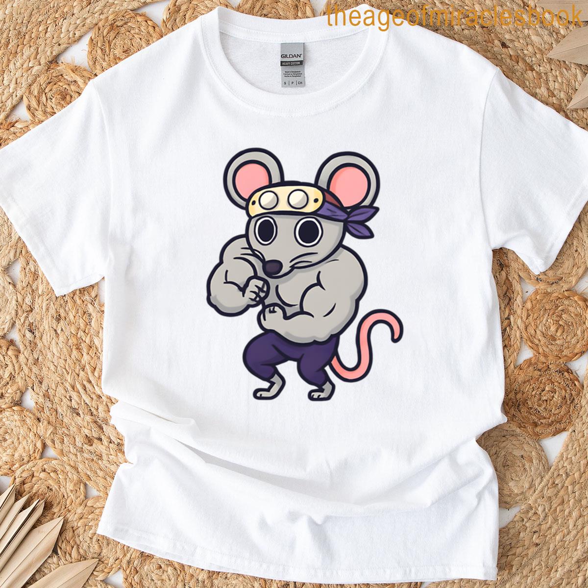Bodybuilder Mouse Cartoon Power T-shirt