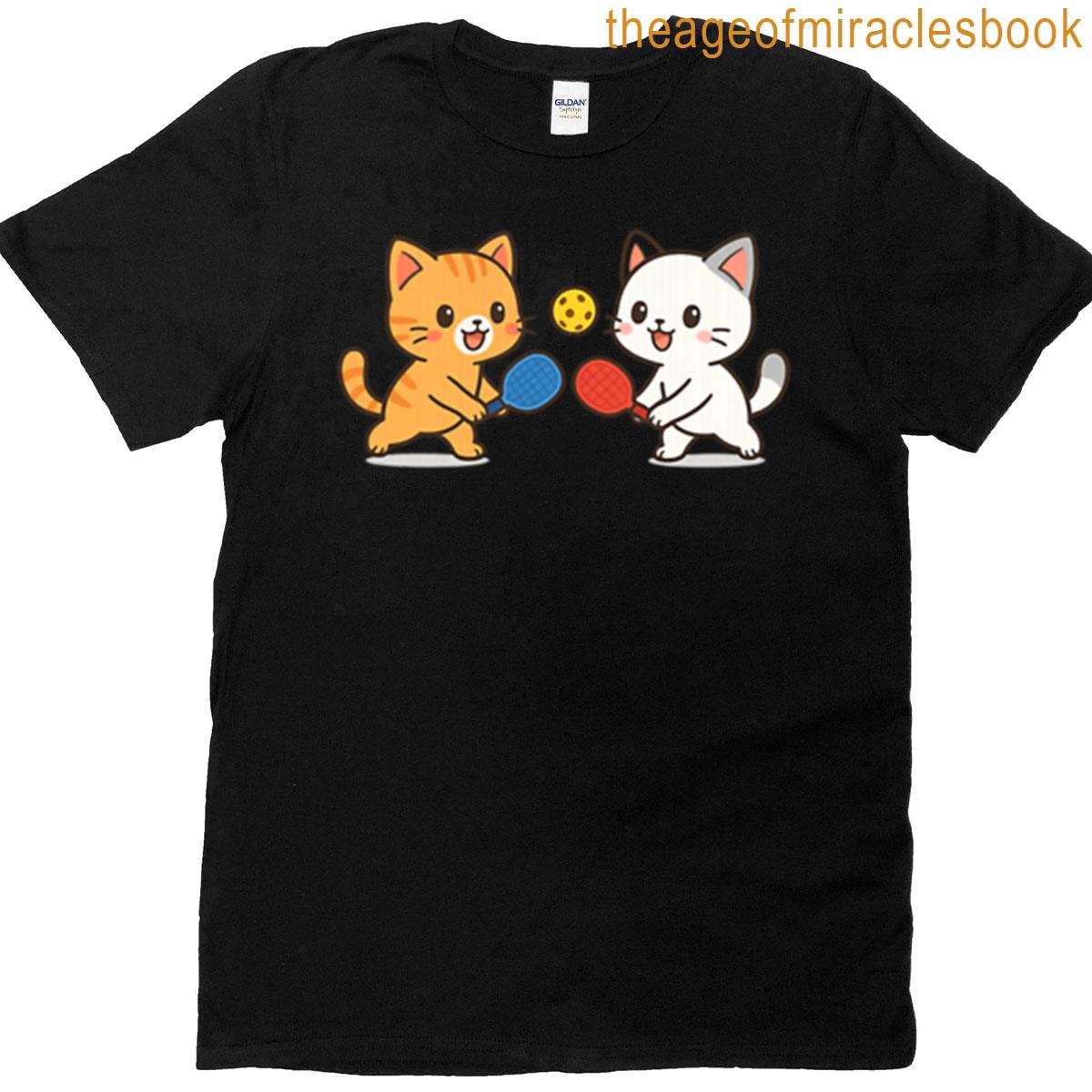 Cats Playing Pickleball T-shirt