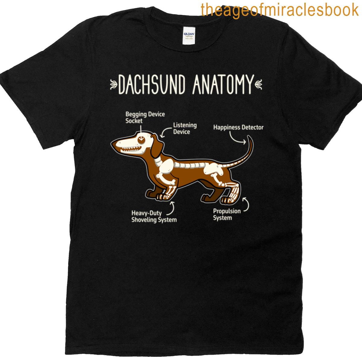 Dachsund Anatomy – Dark Garments Version T-shirt