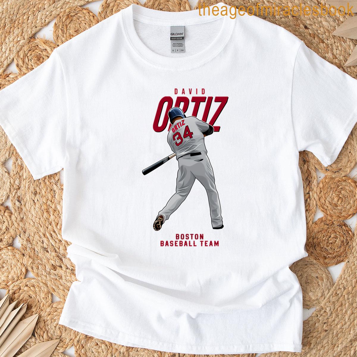 David Ortiz 34 Boston Baseball Team T-shirt