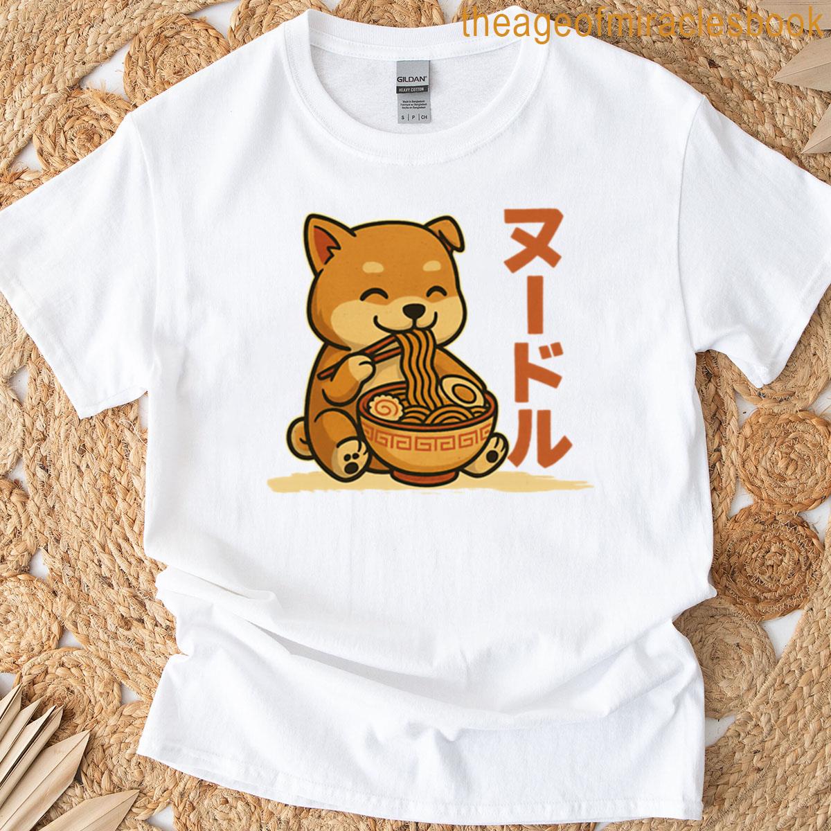 Dog Eating Noodles T-shirt